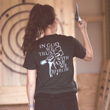 Limited Edition Hand-stenciled In God We Trust, With Axe We Throw